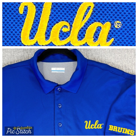 new without tags Columbia PFG UCLA Bruins performance Polo Fishing Shirt Men L - Picture 1 of 12